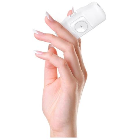 Mini Powerbank Wf16 C Con Cavo E Caricabatterie Per Apple Watch - Bianco - Foto 6