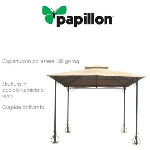 Gazebo In Acciaio Verniciato Copertura Poliestere Colore Beige 300x300 Cm - Foto 1