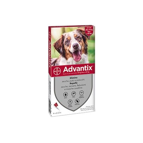 Advantix Spot On Per Cani Oltre I 10 Kg Fino A 25 Kg - 4 Pipette - Foto 2
