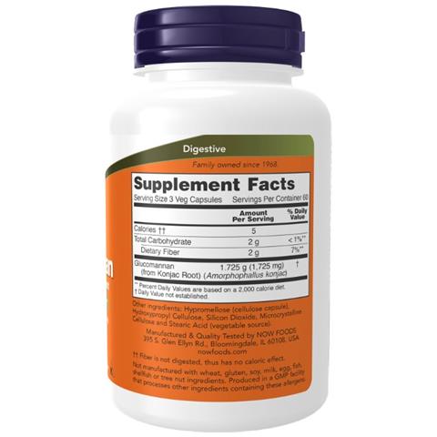 Glucomannan From Konjac Root, 575mg - 180 Caps - Glucomannano - Foto 2
