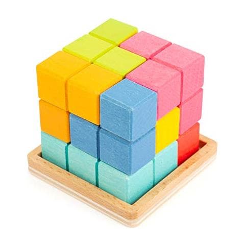 Piccolo Piccolo Piede Foot-11346 Puzzle Con Cubi 3dcomposto Da 7 Partito Forma Di Tetrisgioco Di Logica Dai 5 Anni In Poi Giocattolimulticolore11346 - Foto 1
