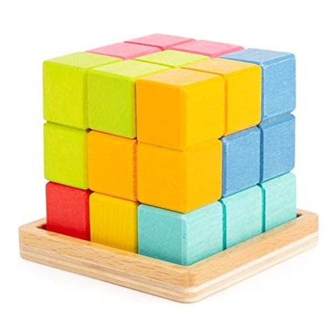 Piccolo Piccolo Piede Foot-11346 Puzzle Con Cubi 3dcomposto Da 7 Partito Forma Di Tetrisgioco Di Logica Dai 5 Anni In Poi Giocattolimulticolore11346 - Foto 5
