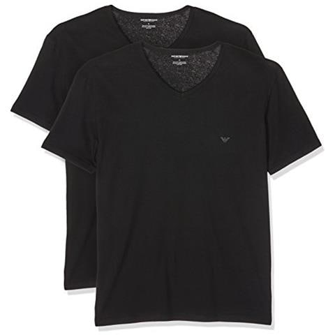 111648cc722, Maglietta Uomo, Nero (nero / nero), Small, (pacco Da 2)  - Foto 1