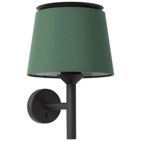 Applique Con Paralume Nero, Verde, E27 - Foto 1