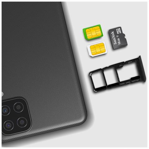 Slot Sostitutivo Scheda Sim Galaxy A12 2x Nano Sim E 1x Micro Sd Nero - Foto 9