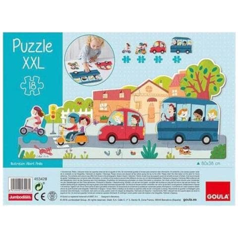 Puzzle Xxl City Junior 80 X 38 Cm Cartone 18 Pezzi - Foto 2