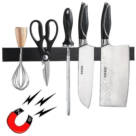 HTN Pantry Da Cucina Nera In Acciaio Inossidabile Da 50 Cm Stringa Magnetica A Coltello Da Coltello Da Coltello 30 Muro A Rastrello Ï¼rso Blackï¼ ‰