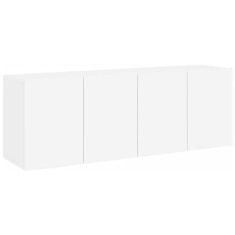 Mobili Tv A Parete 2pz Bianchi 60x30x41 Cm - Foto 2