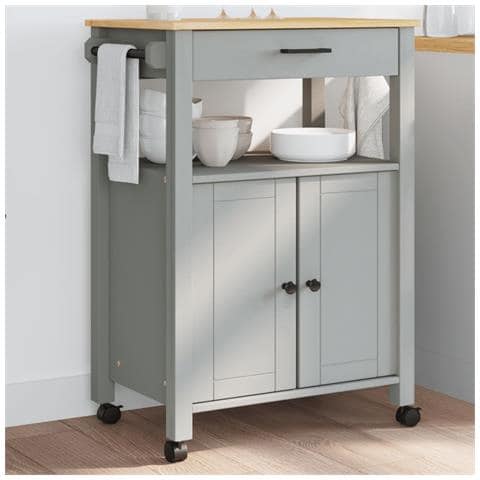 Carrello Da Cucina Monza 60x40x90 Cm In Legno Massello Di Pino - Foto 1