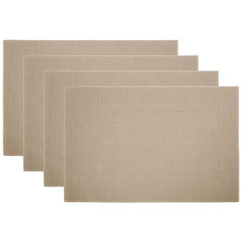 Set Tovagliette Americane Cucina Antiscivolo In Tinta Unita Lavabili In Vari Colori Set 4 Panna - Foto 1
