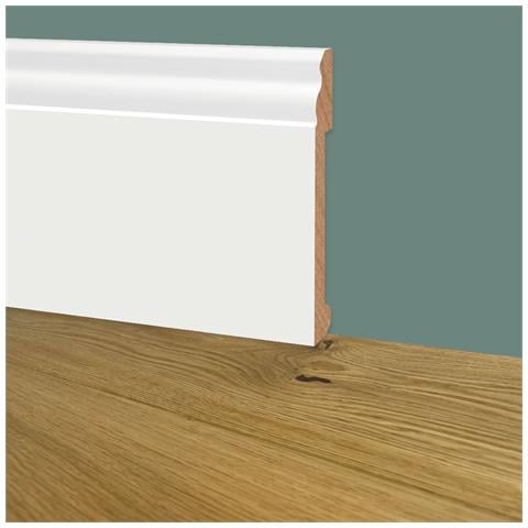 Battiscopa Ducale Gigante In Polimeri Equalwood Hi-tec 200x14x2000mm - Bianco - Foto 1