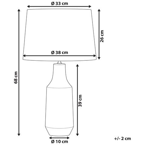 Lampada Da Tavolo Shebelle Ceramica Nero - Foto 2