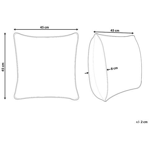 Cuscino Decorativo Gazania Cotone 45 X 45 Cm Ricamato Grigio Chiaro - Foto 2