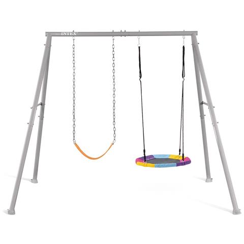 Altalena Da Giardino 2 Giochi Seggiolino E Dondolo Ottagonale Per Bambini 3-10 Anni Intex 44126 - Foto 8