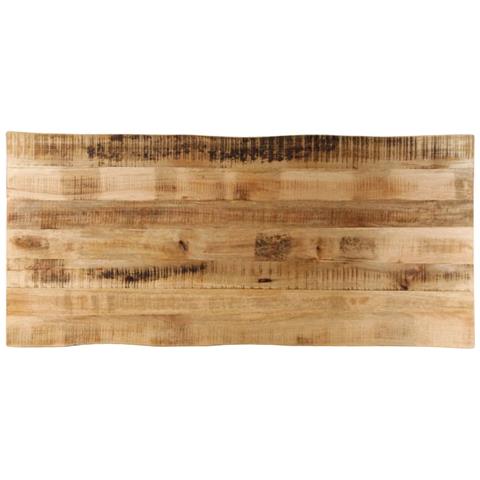 Piano Tavolo Bordi Vivi 140x60x3,8 Cm Legno Di Mango Grezzo - Foto 1