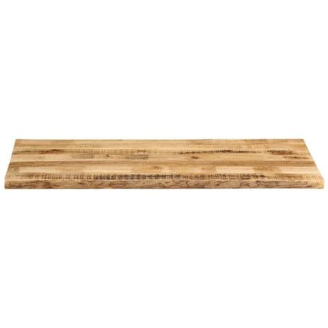 Piano Tavolo Bordi Vivi 140x60x3,8 Cm Legno Di Mango Grezzo - Foto 3