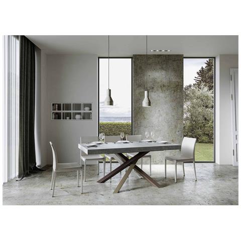 Tavolo Allungabile 90x160/264 Cm Volantis Premium Cemento Telaio 4/c - Foto 4