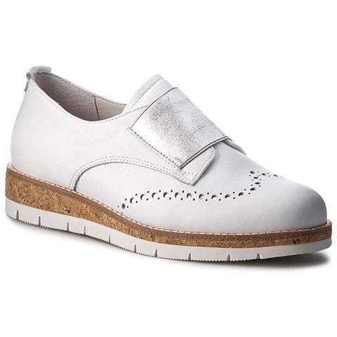 Mezze Scarpe Da Donna In Pelle Bianca 39 - Foto 2