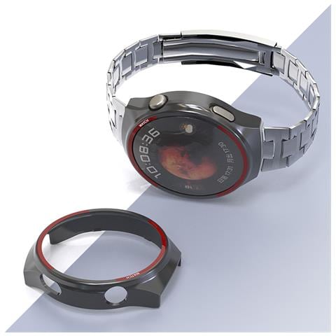 Custodia Per Pc Huawei Watch 4 Pro Con Protezione Per Lo Schermo - Nero - Foto 2