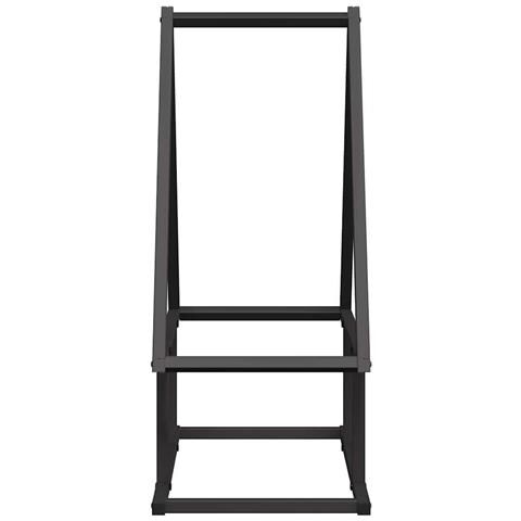 Rastrelliera per Legna da Ardere Nera 50x25x60 cm - Foto 2