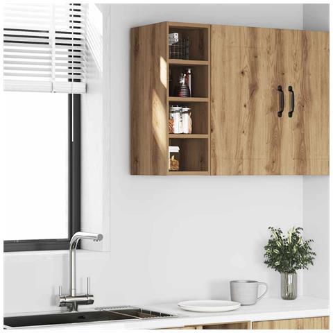 Mobile Pensile Rovere Artigianale 20x29,5x60 Cm In Truciolato - Foto 3