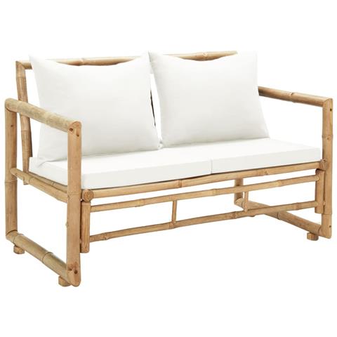 Lusso Casadino -  Divano Da Giardino A 2 Posti Con Cuscini In Bambù - Foto 2