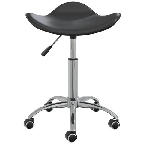 Sedia Da Pranzo Girevole Nera In Similpelle - Foto 1