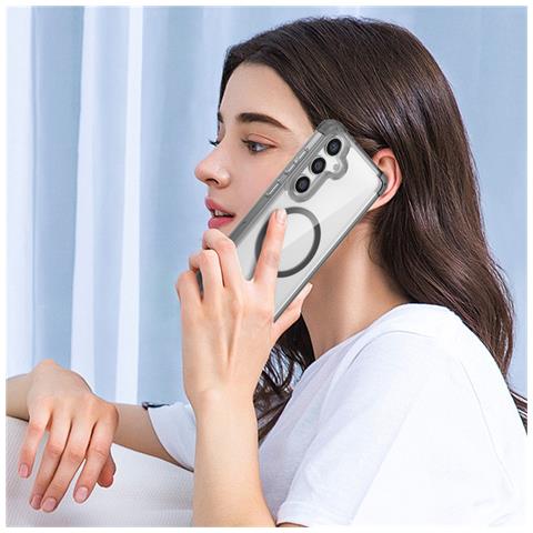 Custodia Magnetica Traslucida Slim Fit Per Samsung Galaxy S24 Fe - Foto 5