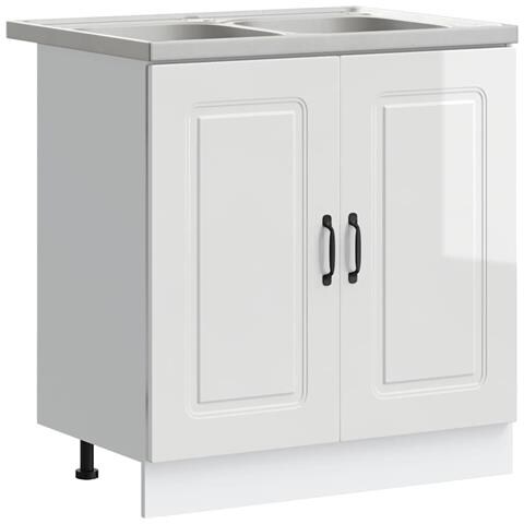Mobile da cucina Kalmar 2 pcs Bianco 80 x 46 x 81.5 cm - Foto 1