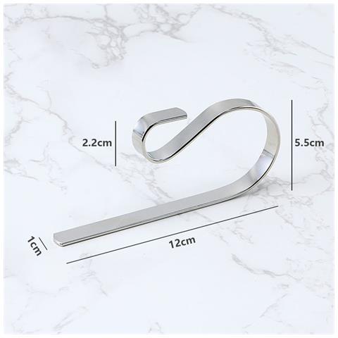 Set Di 10 Ganci In Acciaio Inossidabile Da 12 Cm - Appendi Calze Natalizie E Da Camino Silver - Foto 5