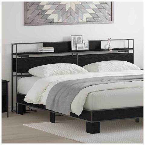 Testata contenitore Rovere nero 180 cm Legno multistrato - Foto 2