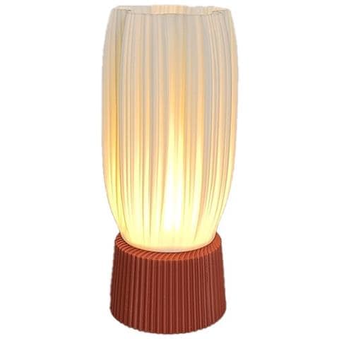 Lampada Da Scrivania Usb Dimmerabile Con Base Stampata In 3d - Luce Ambientale Da Comodino In Stile Nordico - Foto 1