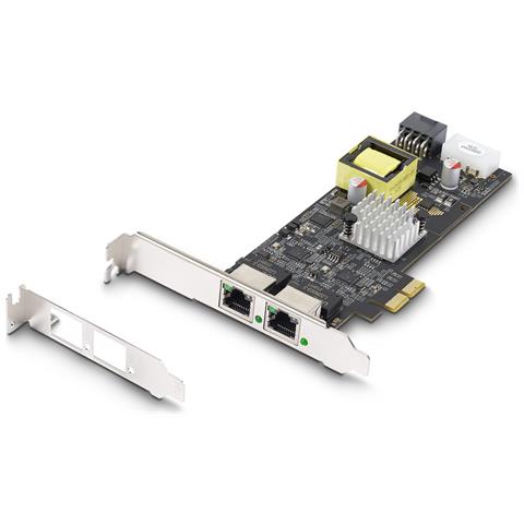 Scheda di Rete PoE NBASE-T a 2 Porte da 2,5 Gb, NIC Multi-Gigabit 802.3af /at PoE+, 2x Intel I225-V. Interfaccia LAN PCI Express, Alimentata da PCIe - Foto 2