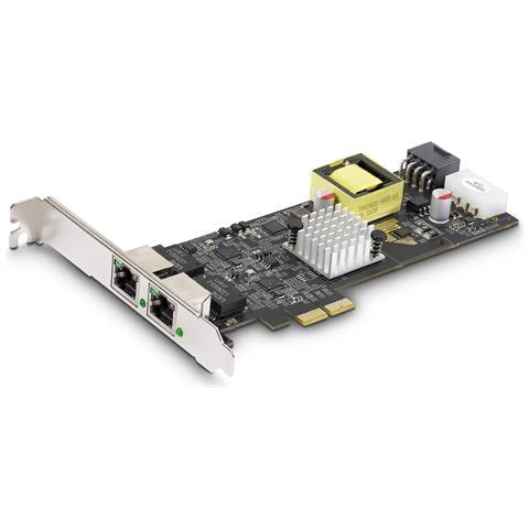 Scheda di Rete PoE NBASE-T a 2 Porte da 2,5 Gb, NIC Multi-Gigabit 802.3af /at PoE+, 2x Intel I225-V. Interfaccia LAN PCI Express, Alimentata da PCIe - Foto 1