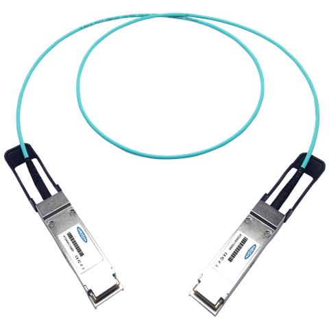 E40G-QSFP-QSFP-AOC-1001-OS cavo InfiniBand e in fibra ottica 10 m QSFP+ Arancione, Colore acqua - Foto 1