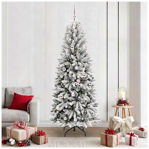 Albero di Natale artificiale con 300 LED Bianco 210 cm - Foto 2