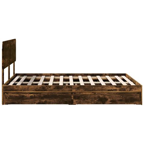 Letto con Contenitore con testiera Rovere fumé 140 x 200 cm - Foto 9