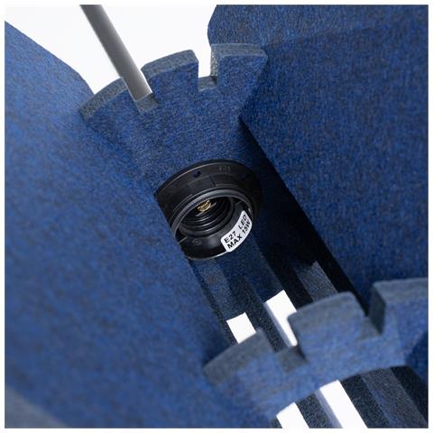 Lampada A Sospensione Mula 45 Navy Sl. 1862 - Moderno Lampada A Sospensione Blu Navy /nero 146x45x45 Cm - Foto 8