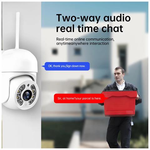 Mini Telecamera Ptz Wifi Da 5mp 1.5 Pollici - Sicurezza Esterna Compatibile Con App Icsee 128 - Foto 7