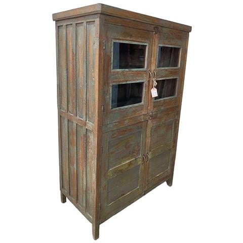 Vetrina Artigianale In Legno Marrone 102x56x155h Cm - Foto 1