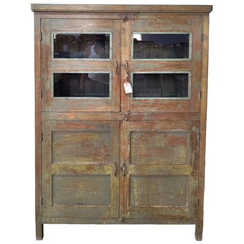 Vetrina Artigianale In Legno Marrone 102x56x155h Cm - Foto 2