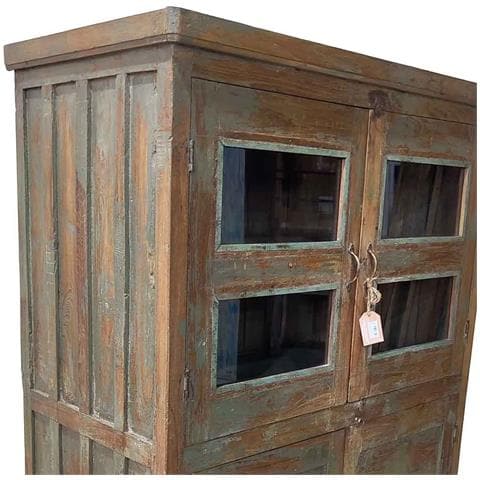 Vetrina Artigianale In Legno Marrone 102x56x155h Cm - Foto 5