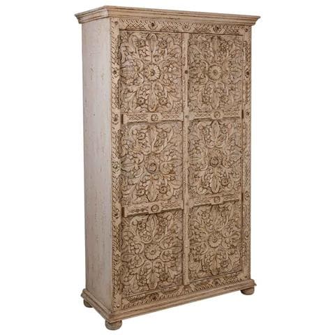 Armadio In Legno Marrone Fatto A Mano 102x44x183h - Foto 1