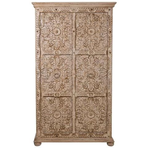 Armadio In Legno Marrone Fatto A Mano 102x44x183h - Foto 2