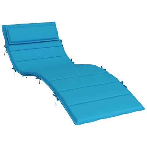 Cuscino per Lounger Sole Azzurro 178 x 60 x 4 cm Tessuto Oxford - Foto 2