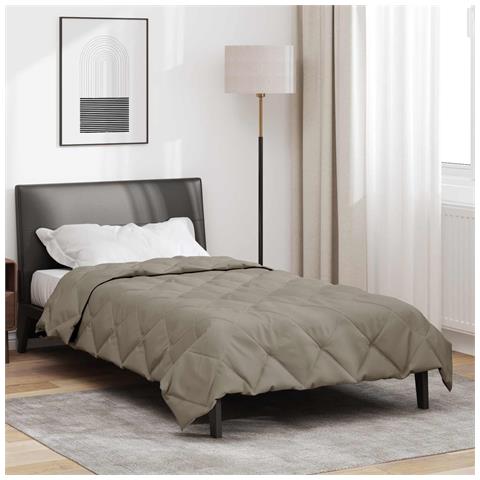 Piumone Completo Annuale Grigio chiaro 200 x 140 cm Microfibra - Foto 2