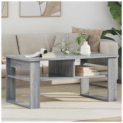 Tavolino da salotto Grigio Sonoma 96 x 54 x 44 cm - Foto 2