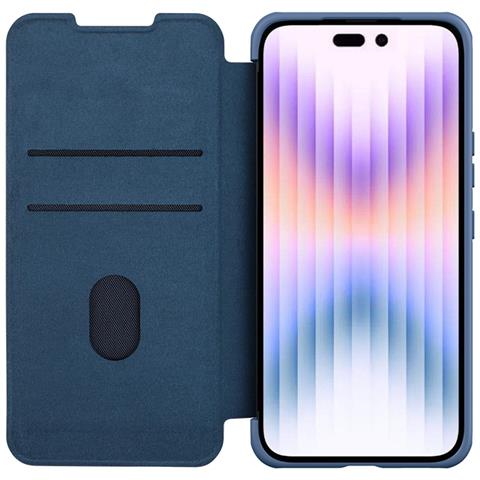 Cover per iPhone 15 Pro - Pelle /PU, Blu, Antiurto - Foto 4