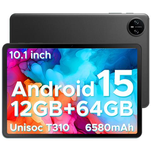 Tab A9 Android 15 Tablet 10 Pollici, Gemini AI, 12GB (3GB+9GB) RAM + 64GB ROM (TF 2TB), 6580mAh Batteria, 5G WiFi, 1280 * 800 IPS, 5MP+8MP, Unisoc T310 Quad Core /OTG /Face Unlock - Foto 1