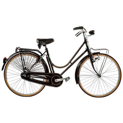 Bici Misura 26 Da Donna Linea R Freni A Bacchetta Bicicletta Tradizionale R26d Retro 1v Luci Con Dinamo E Filetti Oro - 47 Nero - Foto 1